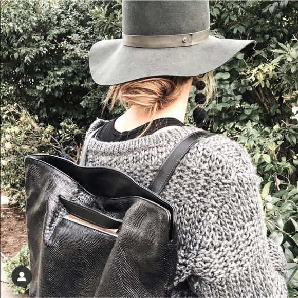 Fossil Handbags - RARE like new leather backpack or bag by august